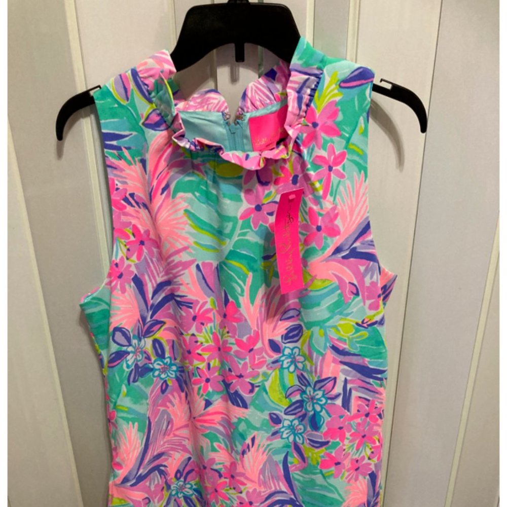 Lily Pulitzer: Adalina High Collar Shift Romper Size 12